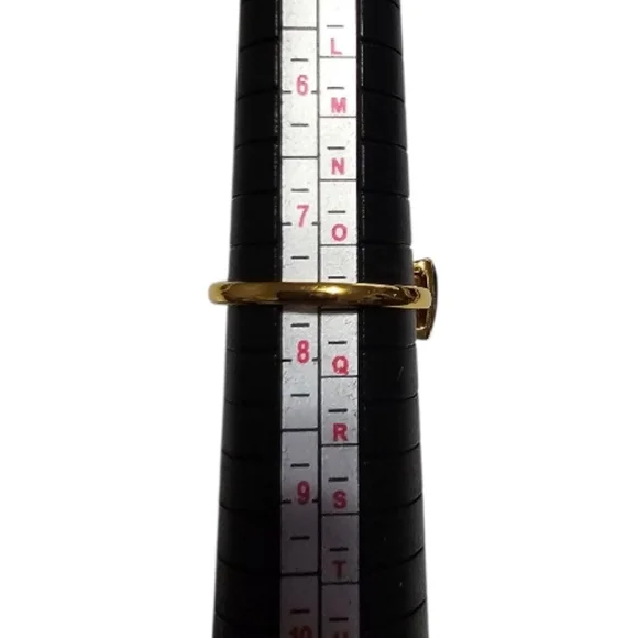 KATE SPADE "Take a Bow" Pink and Gold-Tone Enamel Bow Ring 8 - Picture 5 of 5